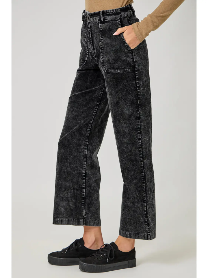 Holly Washed Corduroy Trouser ( 2 Colors-Black & Latte)