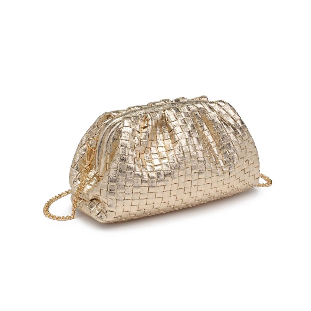 Tate Woven Frame Clutch