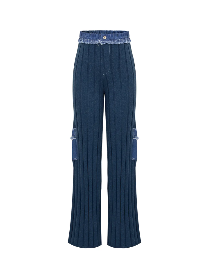 Jolie Knit Contrast Cargo Pants