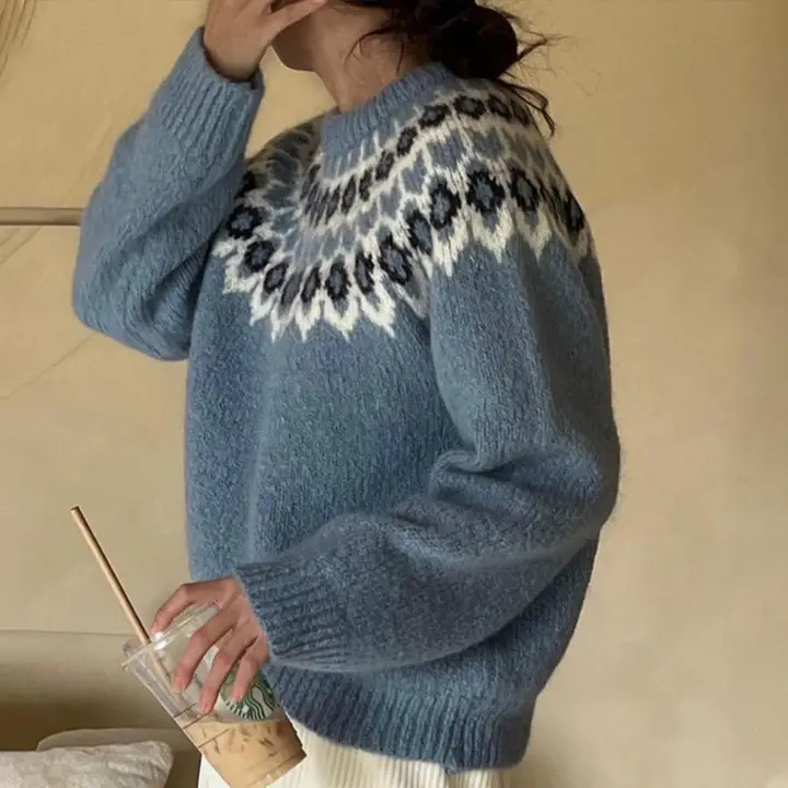 Ethnic Style Pullover Sweater