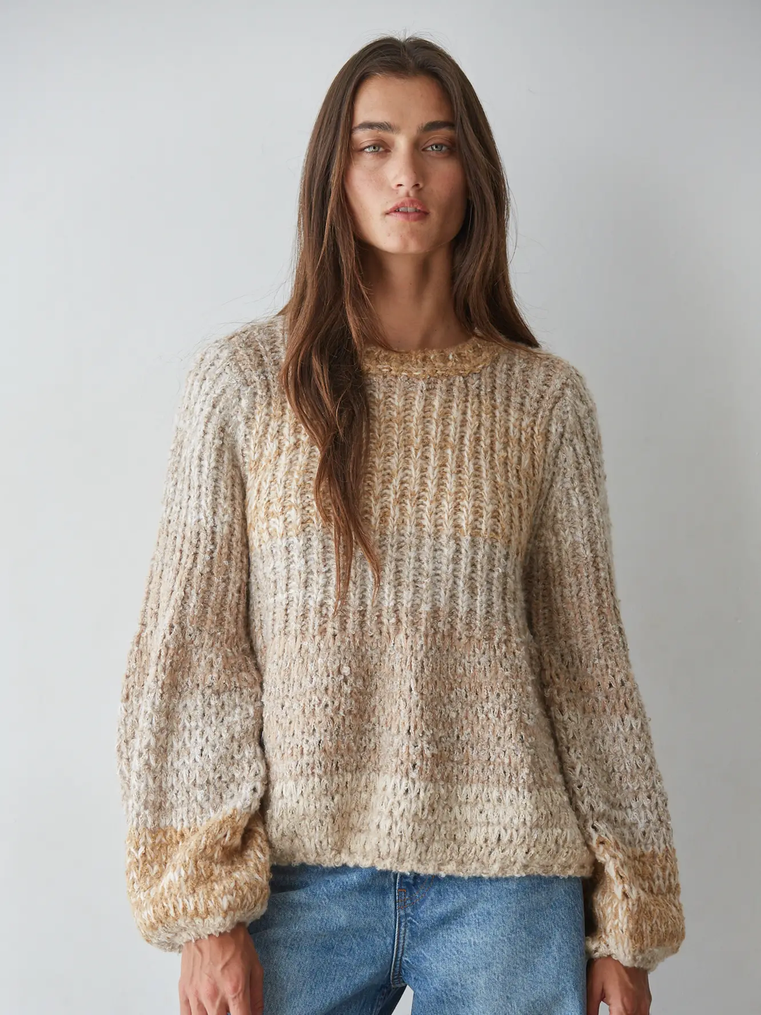 Knit Sweater Round Neck Pullover Top