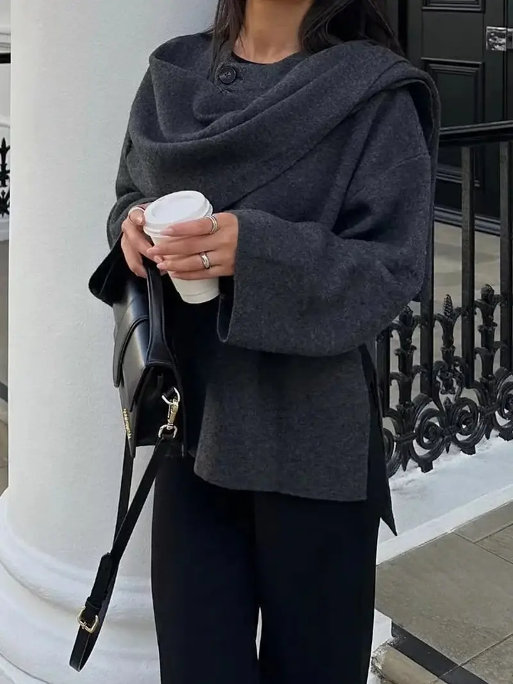 Layered Draped Cardigan