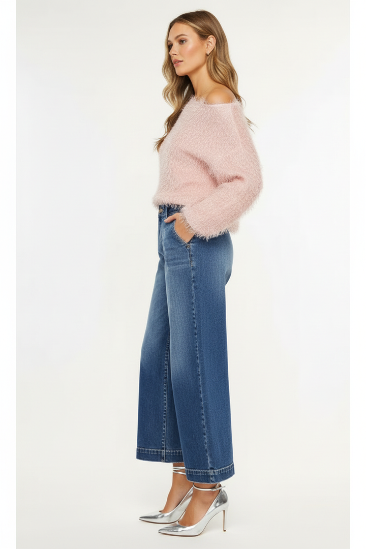 Side view with silver shoes