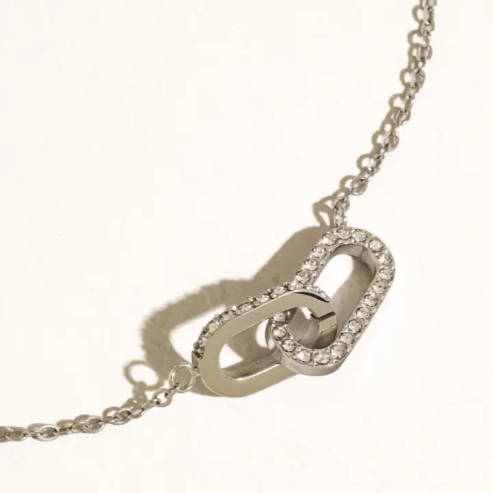 Priamo 18K Gold Plated Cz Chain Necklace