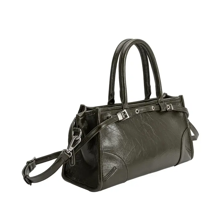Rhonda Recycled Vegan Leather Handbag (available in burgundy & olive)