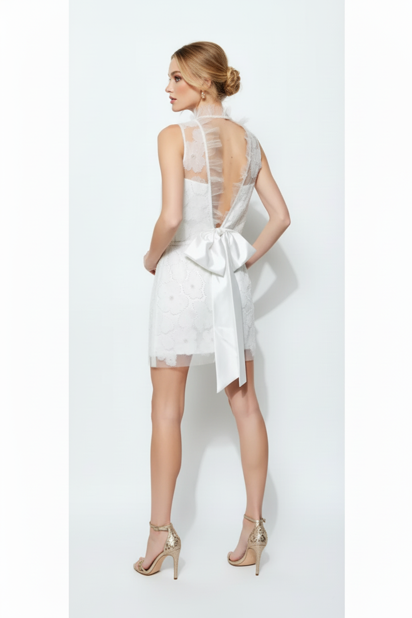 Straight back, high updo