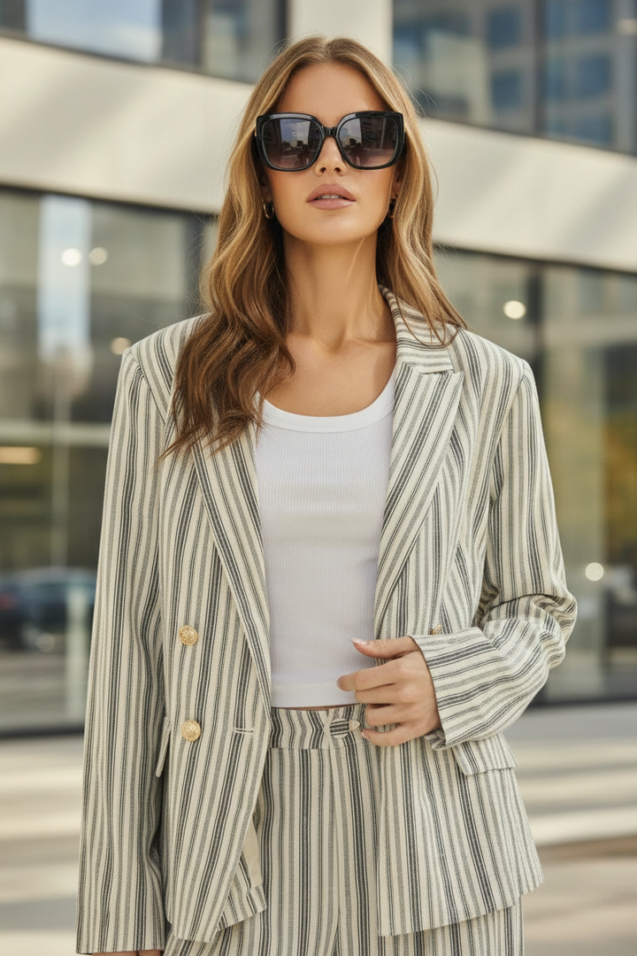 Striped Blazer - Office Detail
