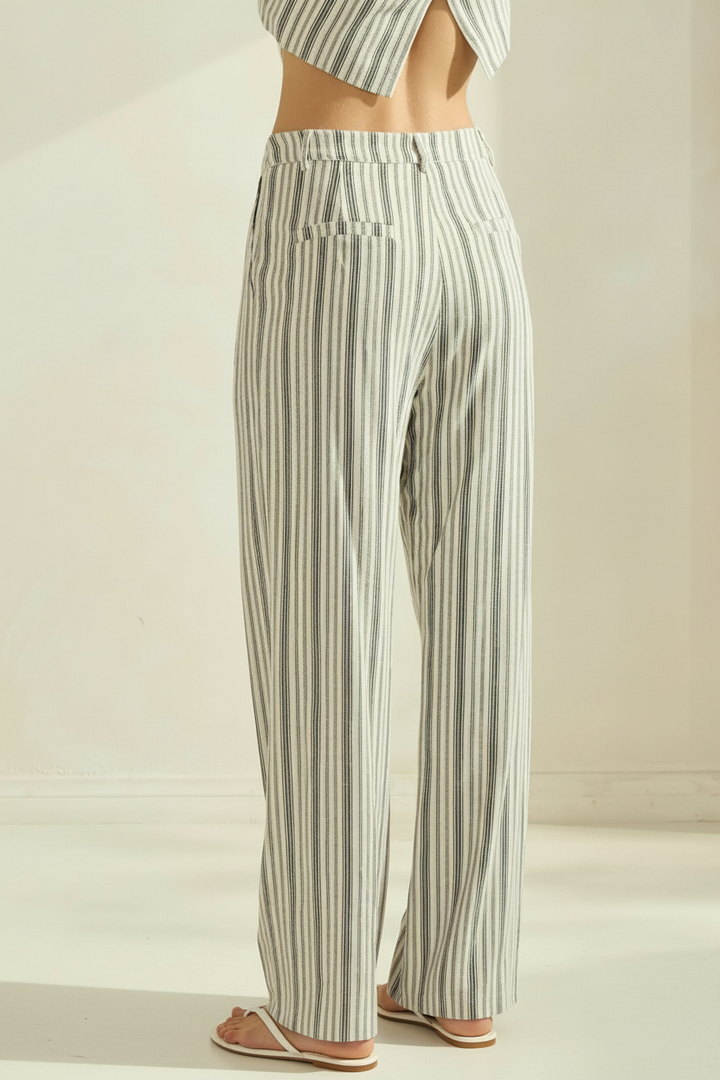 Striped Trousers - White BG Back