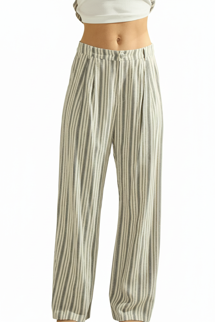 Striped Trousers - White BG Detail