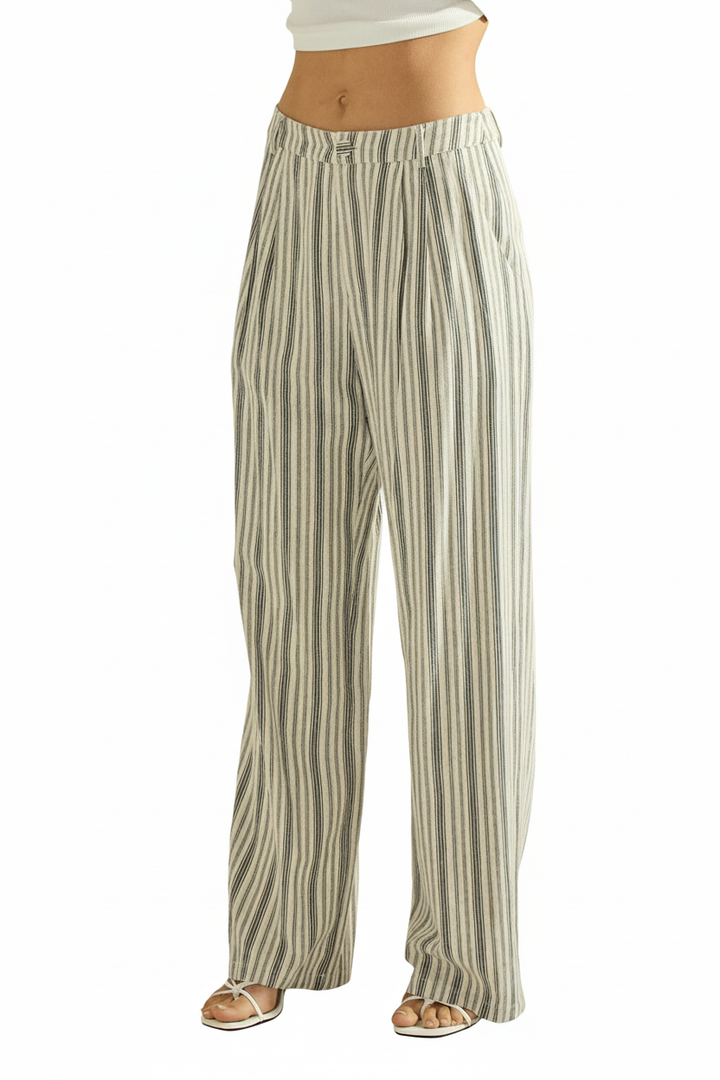 Striped Trousers - White BG Front