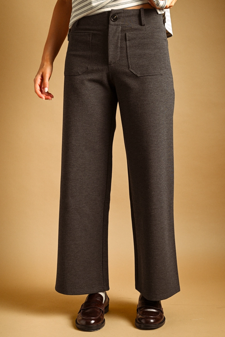 Ponte Fabric Crop Pants