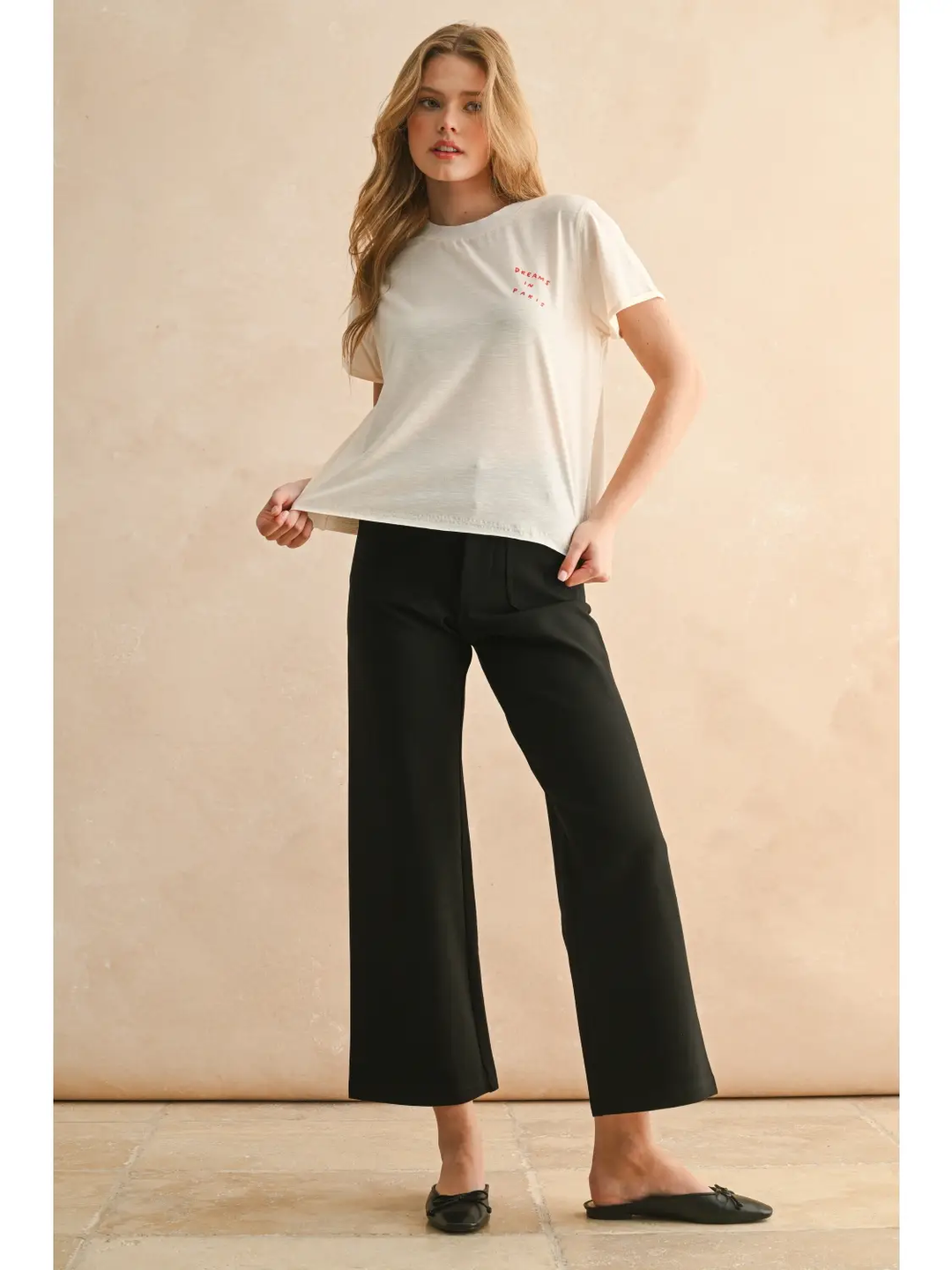 Ponte Fabric Crop Pants