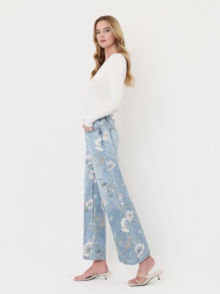 Super High Rise Floral Extreme Vintage Flare Jeans