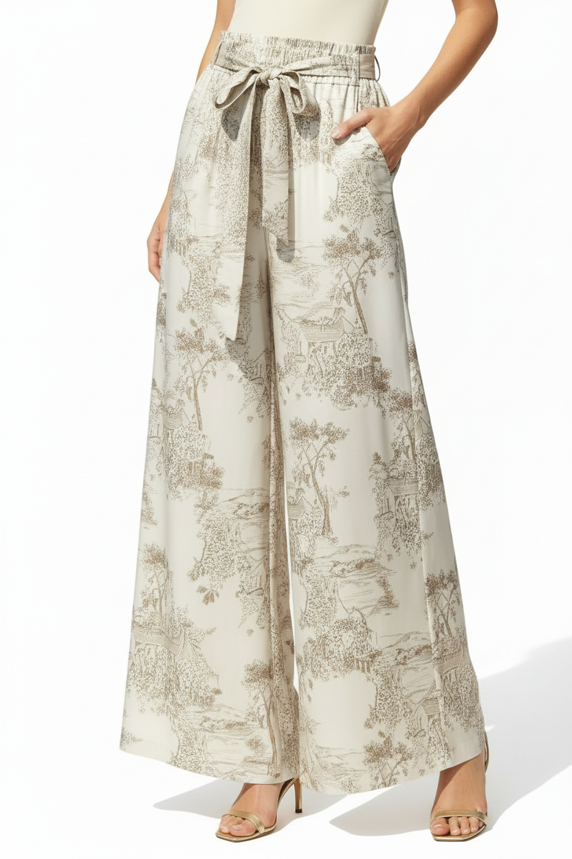 Toile Palazzo Trousers — Waist & Flow Detail