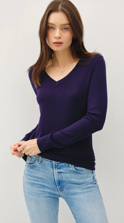 Everyday Classic V- Neck Knit Sweater ( Many Fall Colors!)