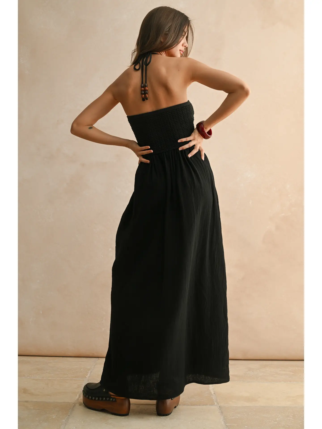 Washed Gauze with Crochet Top Contrast Dress