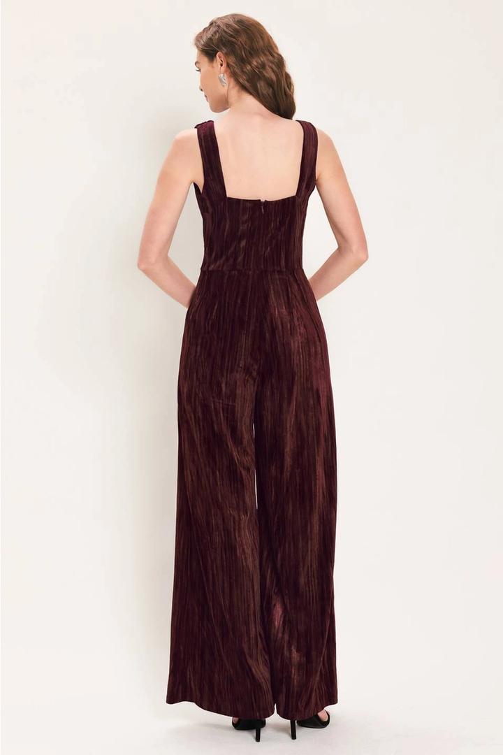 A Textured Velvet Jumpsuit