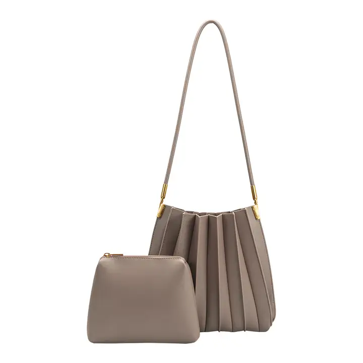 Carrie Vegan Suede Shoulder Bag (available in chocolate & mushroom)