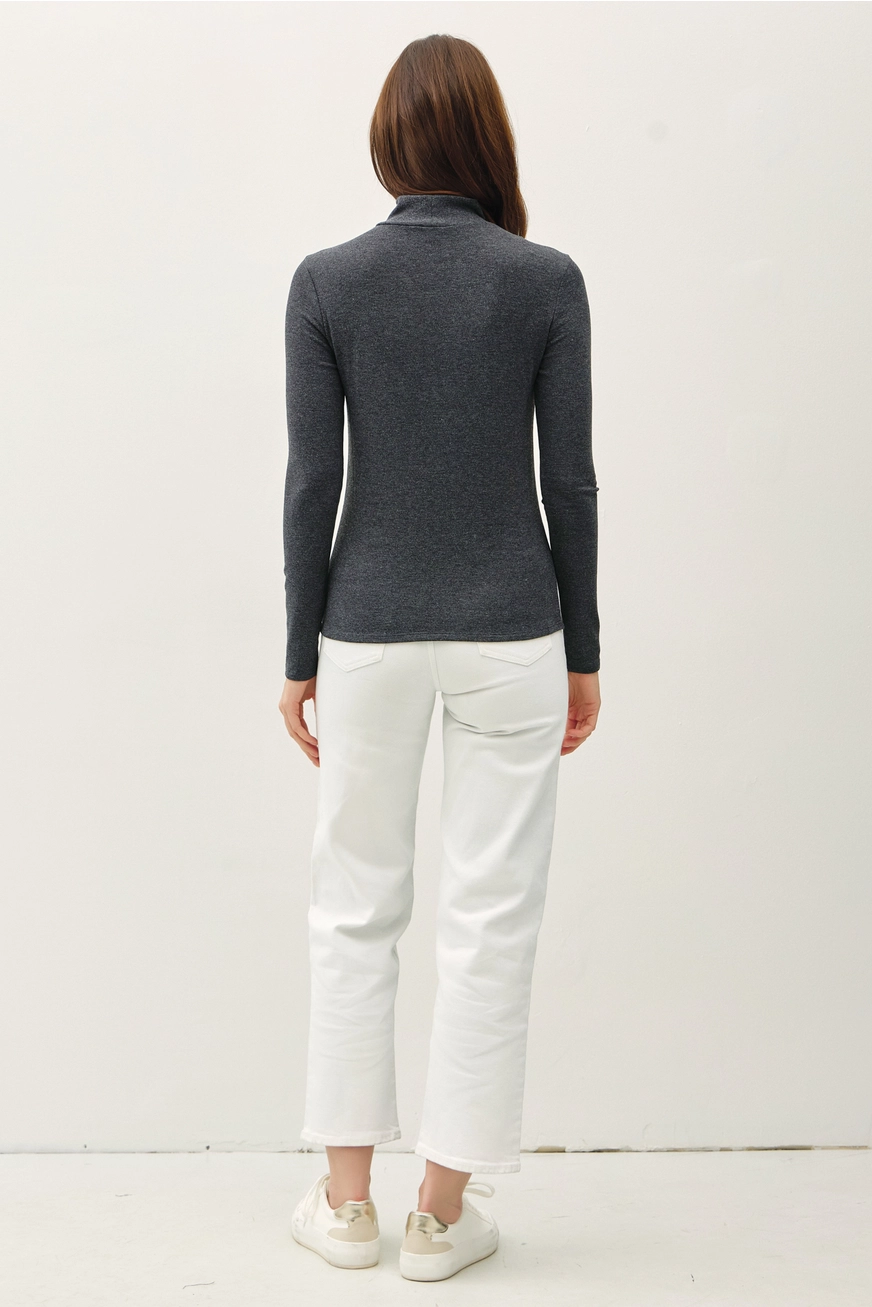 Basic Mock Neck Top(available in charcoal & oatmeal)
