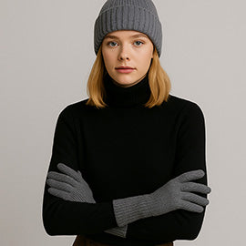 Ribbed Knit Solid Long Winter Gloves ( Many Colors!)