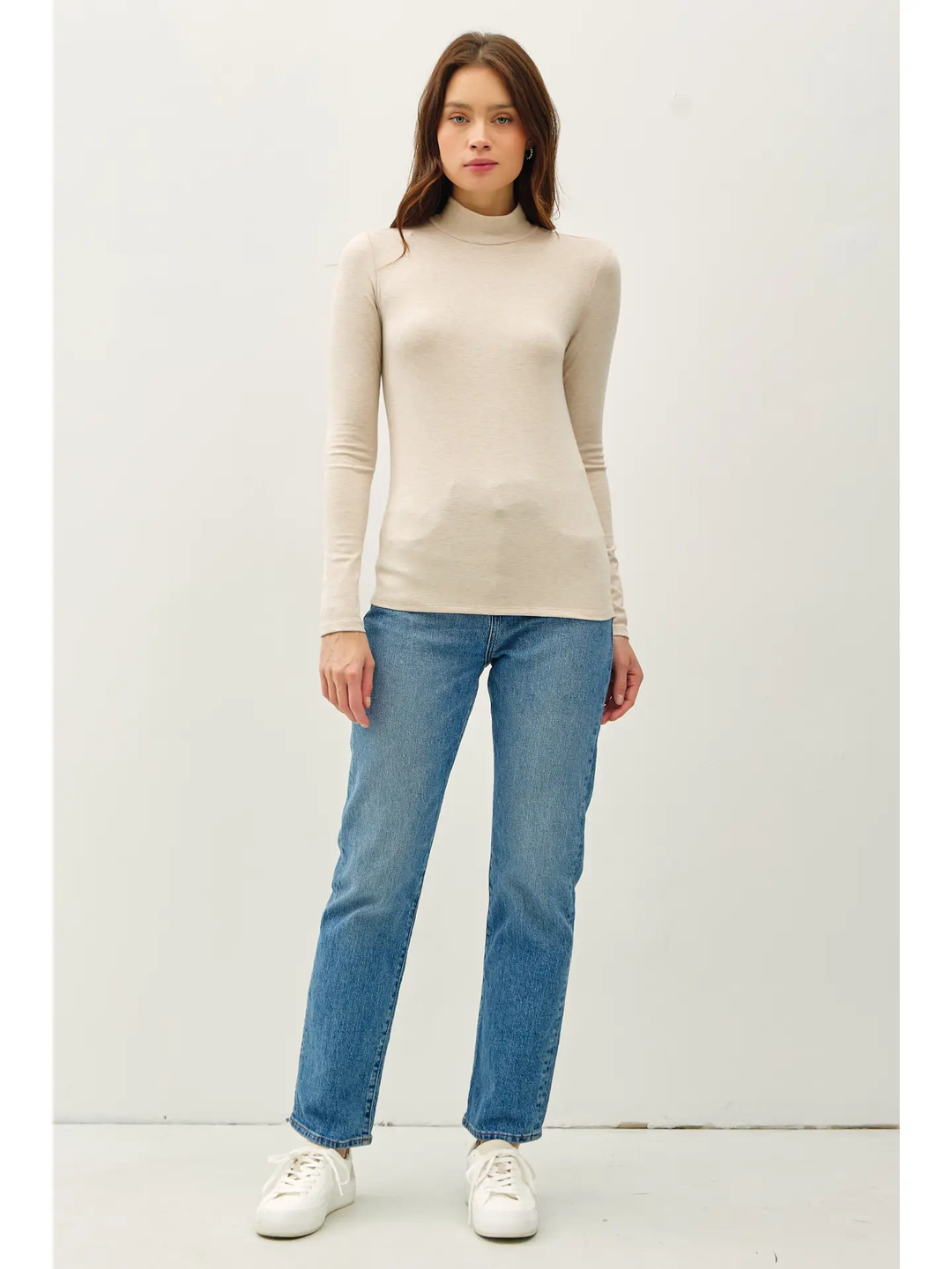 Basic Mock Neck Top(available in charcoal & oatmeal)