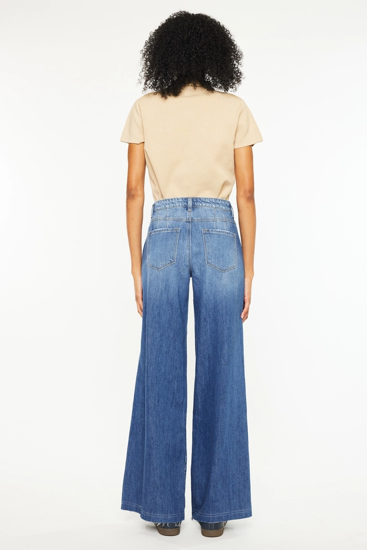 High Rise Wide Leg with Pleat Details