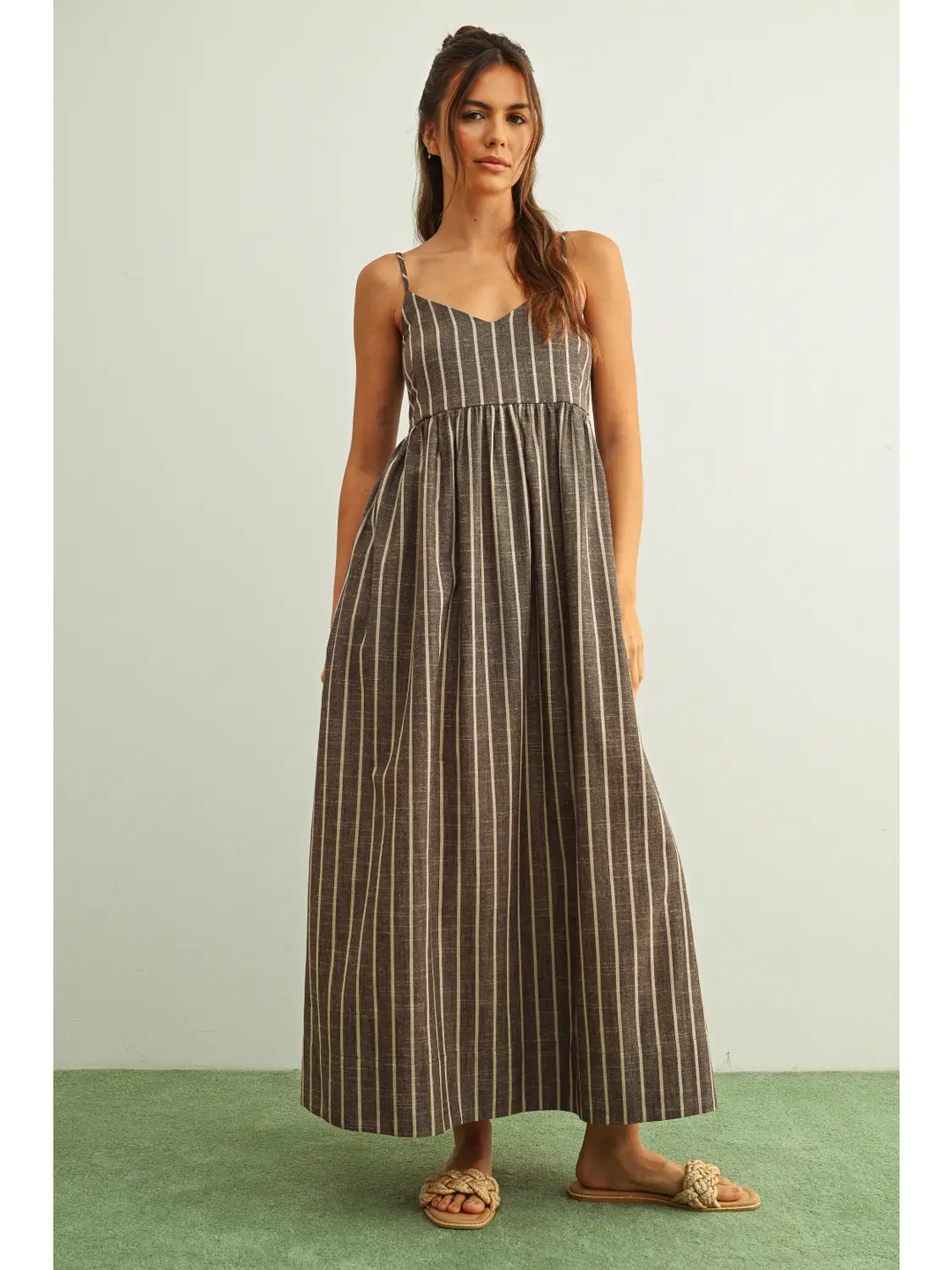 Stripe Pattern Long Dress