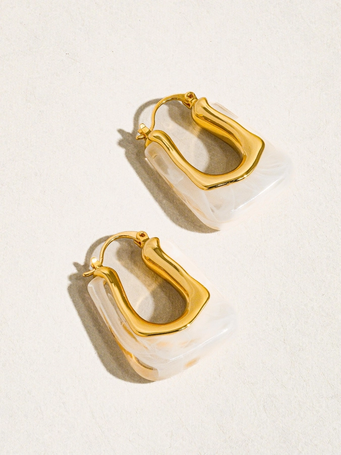 Talia 18K Gold U Shaped Boho Hoop Earring