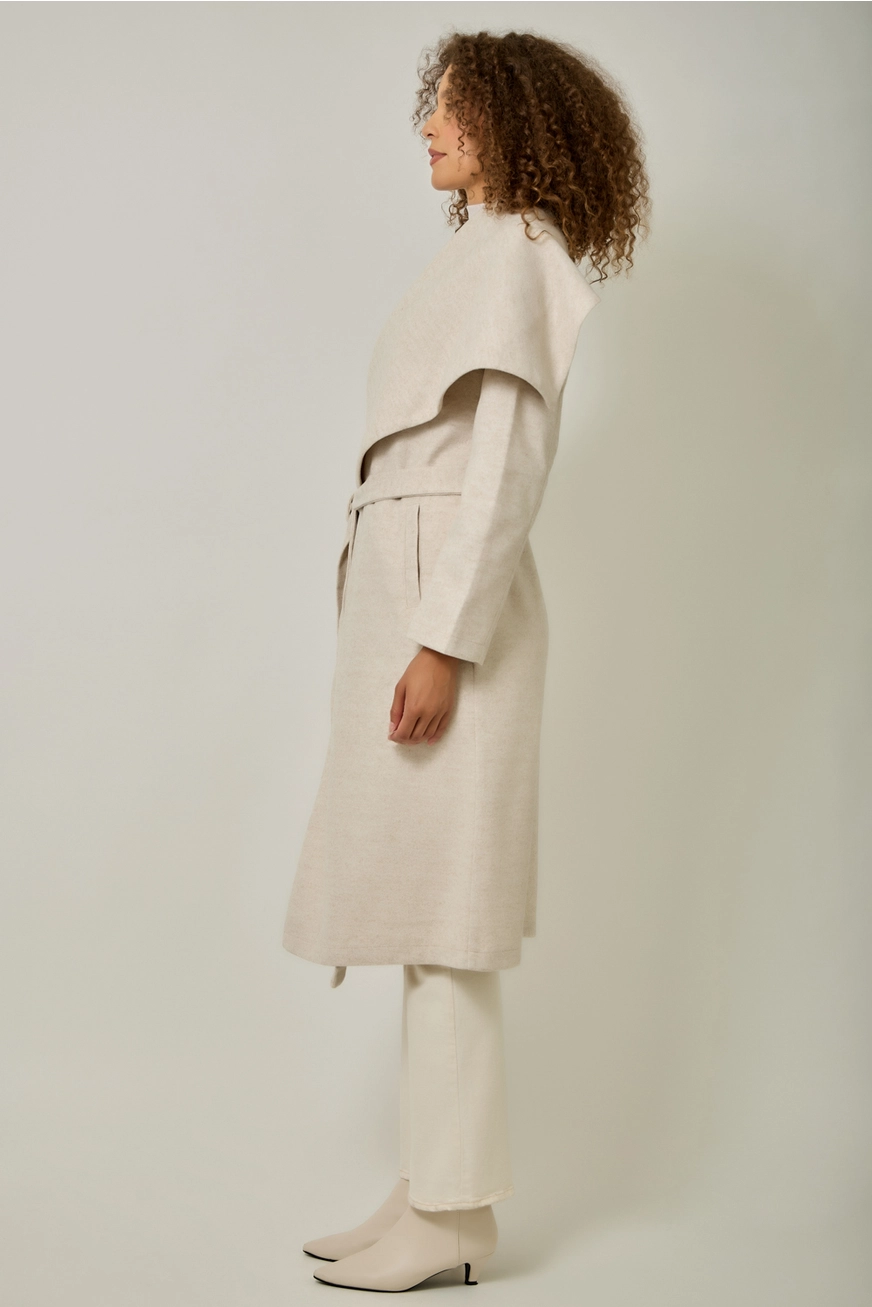 Shawl Collar Long Coat