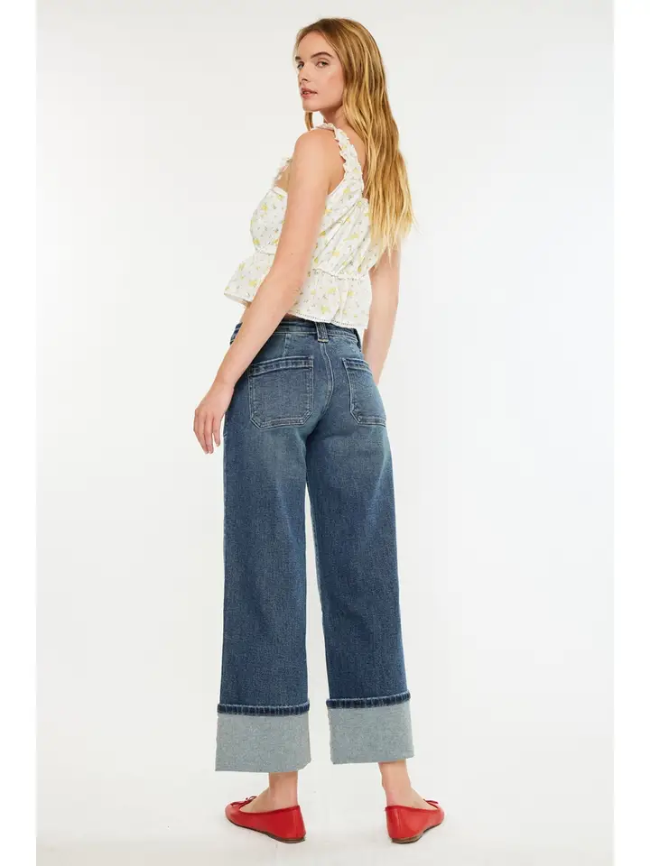 Rylynn Open Pack Mid Rise Wide Leg Jeans