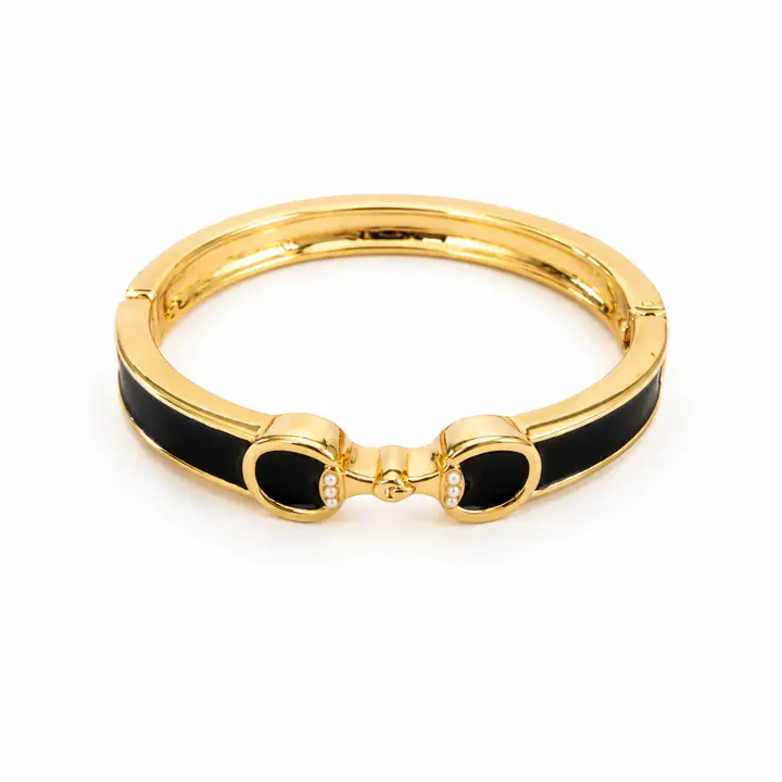 Derby Horse Bit Color Hinge Cuff Bracelet