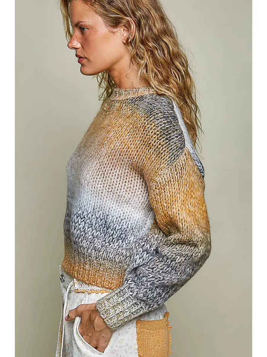 Chunky Knit Ombre Relaxed Sweater