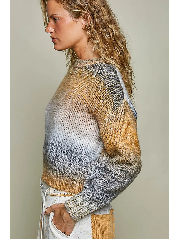 Chunky Knit Ombre Relaxed Sweater
