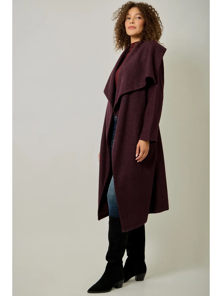 Shawl Collar Long Coat