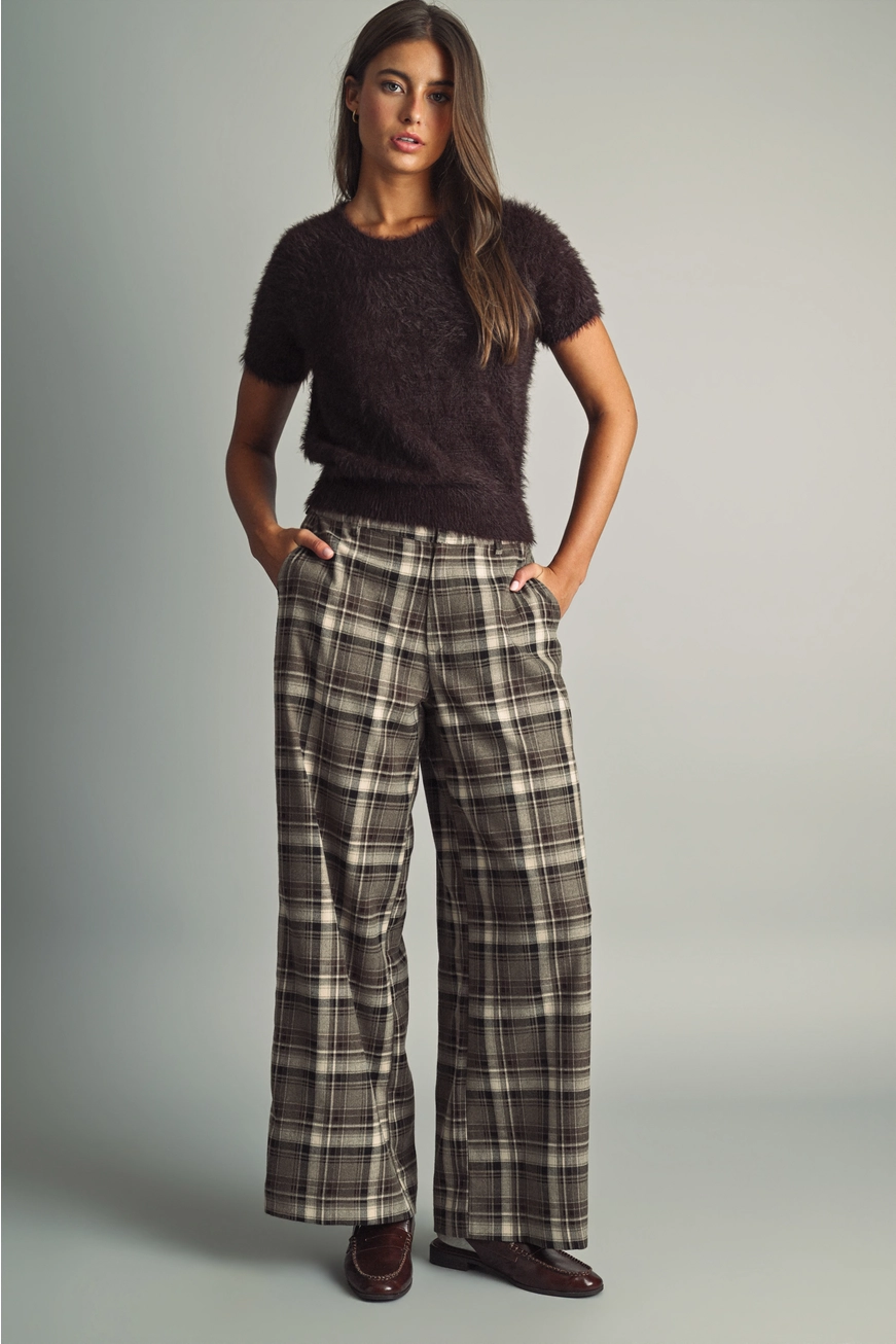Plaid Pattern Pants