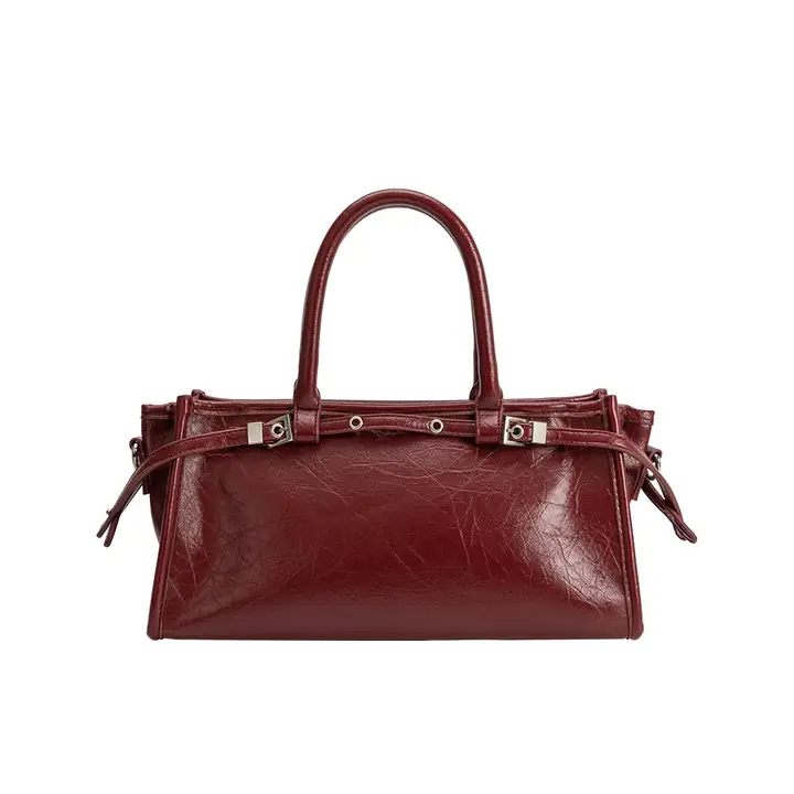 Rhonda Recycled Vegan Leather Handbag (available in burgundy & olive)