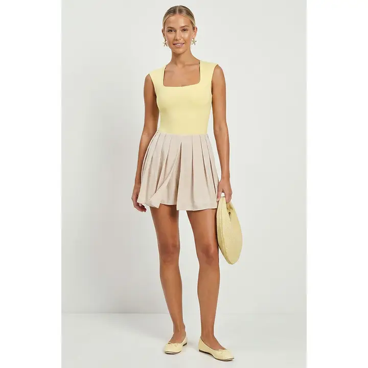 Flirty Front Pleat Skort