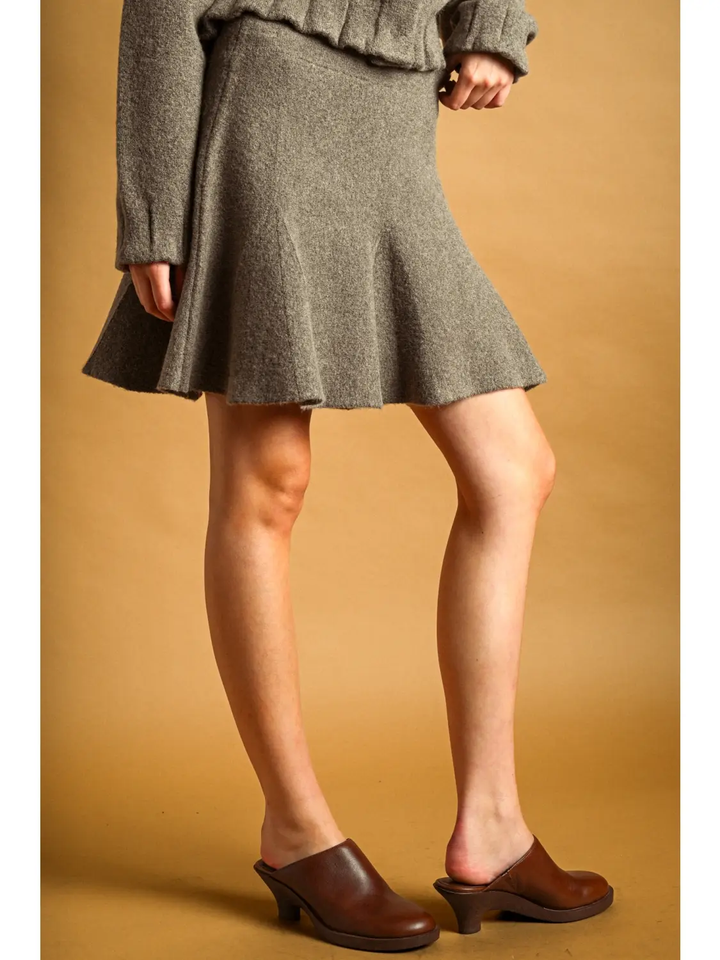 Flare Bottom Knit Skirt