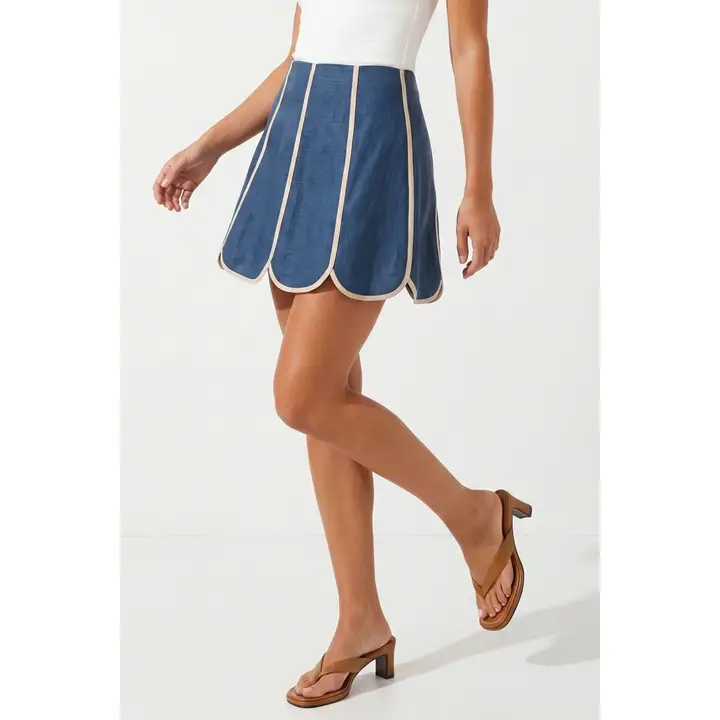 Shell Panel Linen Skort