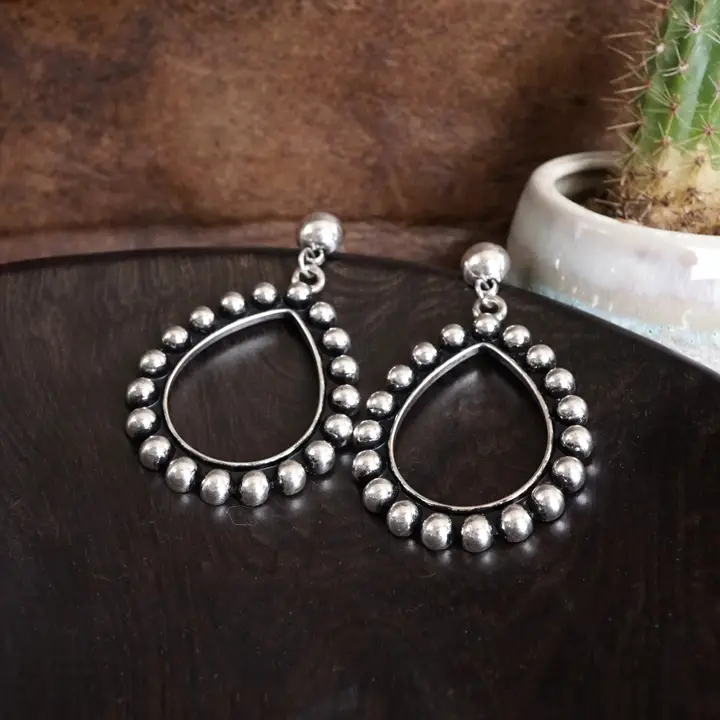 Western Teardrop Bubble Dangle Earrings