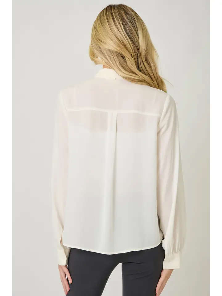 Diana Detachable Tie Neck Blouse