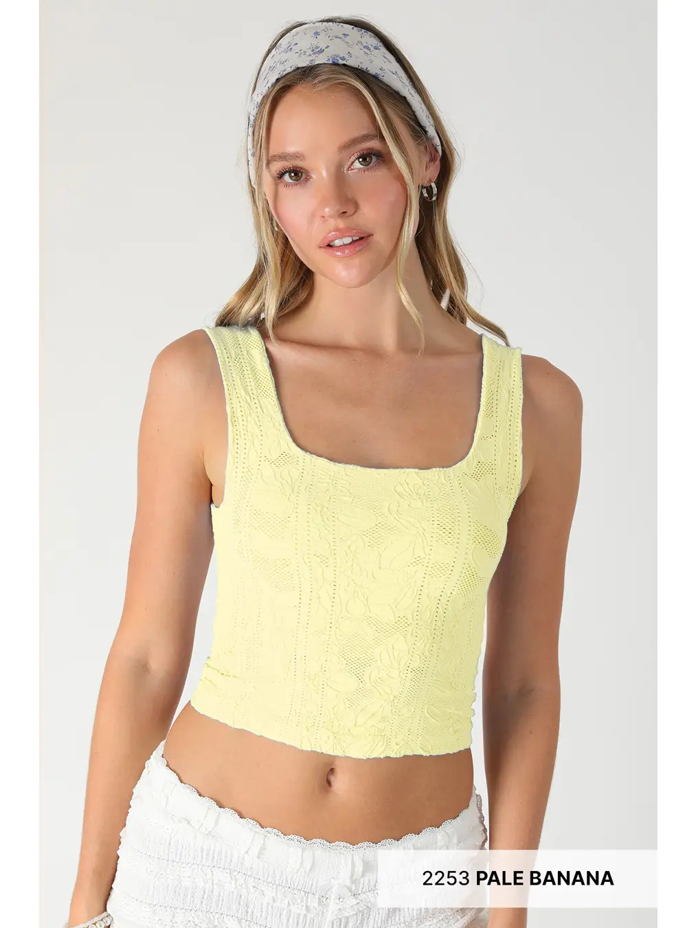 Double Lace Square Crop Top (multiple colors)