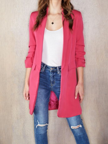 Fuchsia Boyfriend Blazer - Beciga