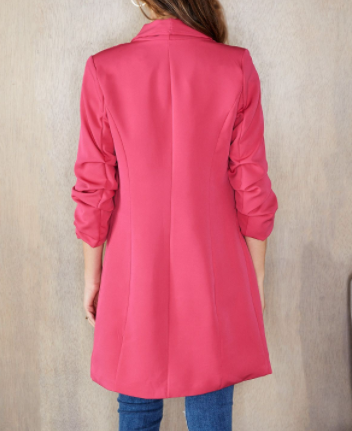 Fuchsia Boyfriend Blazer - Beciga